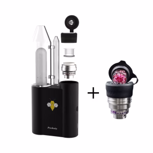Pockety with quartz chamber and herbcloud quartz chamber